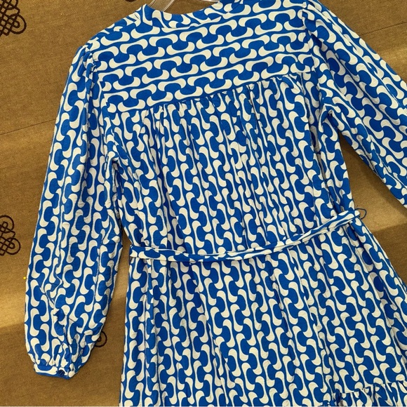 Zara Blue/White Geometric Belted Mini Dress Size XS
Excellent Condition - Picture 13 of 16
